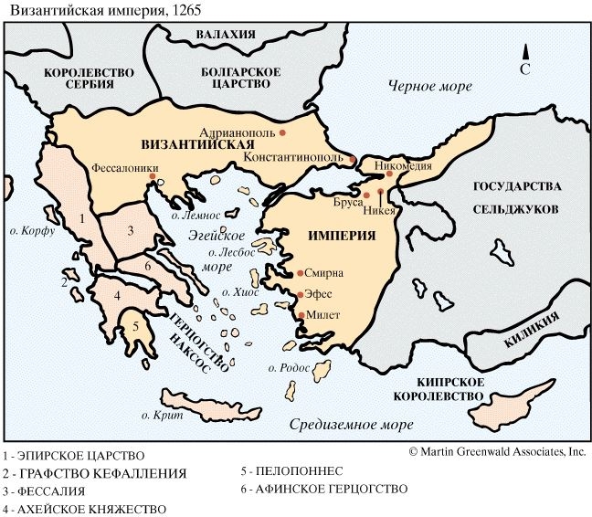 Византийская империя после возвращения Константинополя