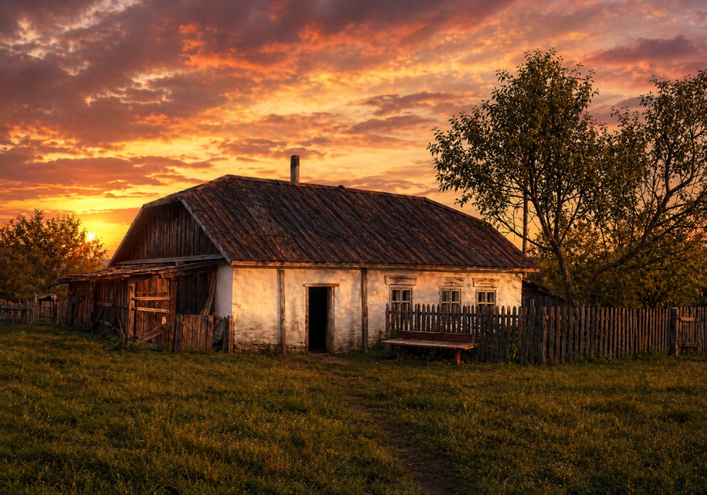 Дом в селе Себино Тульской области, в котором родилась блаженная Матронушка